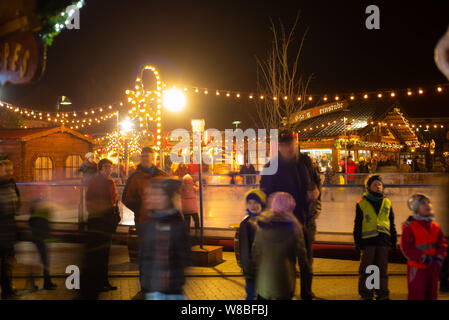 Hude, Allemagne - 2 décembre 2017 : Huder Marché de Noël à début décembre Banque D'Images