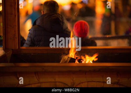 Hude, Allemagne - 2 décembre 2017 : Huder Marché de Noël à début décembre Banque D'Images