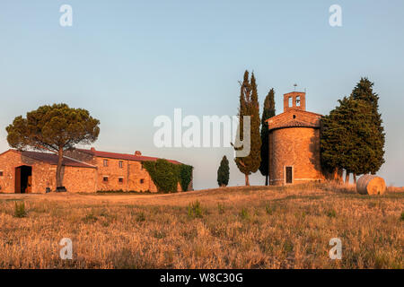 Cappella della Madonna di Vitaleta, San Quirico, Toscane, Italie, Europe Banque D'Images