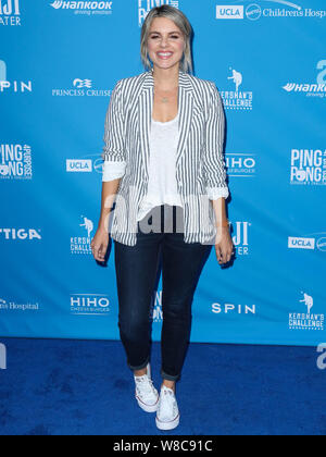 Los Angeles, United States. Le 08 août, 2019. LOS ANGELES, CALIFORNIE, USA - 08 août : Personnalité de la télévision Ali Fedotowsky arrive à Clayton Kershaw's 7th Annual Ping Pong 4 But de collecte de fonds qui a eu lieu au Dodger Stadium le 8 août 2019 à Los Angeles, Californie, États-Unis. (Photo par Xavier Collin/Image Crédit : Agence de Presse) L'agence de presse Image/Alamy Live News Banque D'Images