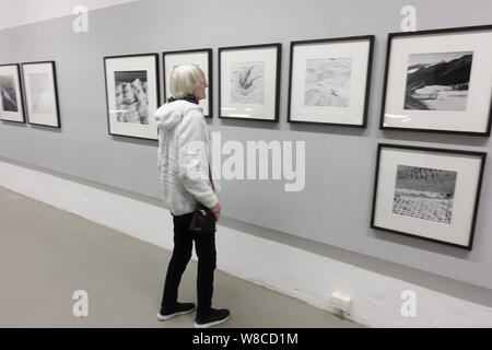 ,,Fotoausstellung Bergwelten, vom, Peter Mathis dans der GaF.Hannover. Banque D'Images