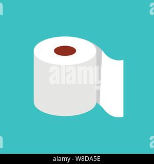 Tissu rouleau de papier dans le style plat. vector illustration Illustration de Vecteur