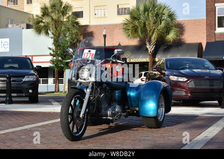 J'ai créé cette photographie d'une Harley Davidson Sportster à la Cruisin' Winter Haven Car show à Winter Haven, Floride le 4 mai 2019. Banque D'Images