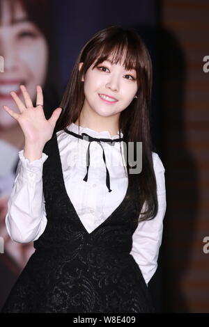 Chanteuse et actrice Bang Minah, mieux connu simplement comme Minah, du groupe sud-coréen girl Girl's Day assiste à une conférence de presse pour son nouveau film 'Sw Banque D'Images