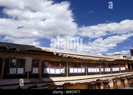 --FILE--vue de l'intérieur du Palais du Potala à Lhassa, le sud-ouest de la Chine, région autonome du Tibet, 11 octobre 2014. La capitale de la Banque D'Images