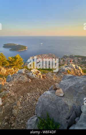 Vue de Dubrovnik . La Croatie Banque D'Images