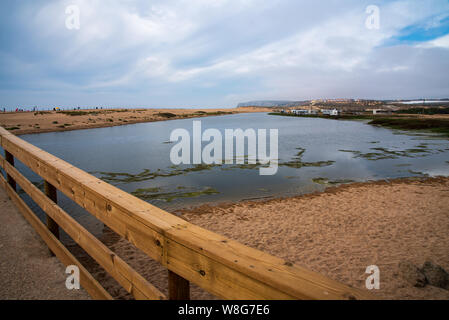 Torres Vedras, Portugal. 06 août 2019. Foz do Sizandro beach à Torres Vedras Portugal Banque D'Images