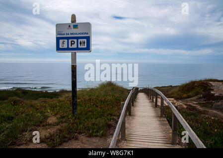 Torres Vedras, Portugal. 06 août 2019. Plage de Mexilhoeira à Torres Vedras Portugal Banque D'Images