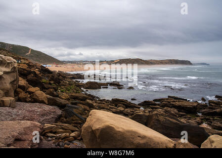 Torres Vedras, Portugal. 06 août 2019. Plage de Santa Rita à Torres Vedras Portugal Banque D'Images