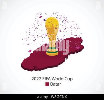 Coupe du Monde FIFA 2022 Qatar Illustration de Vecteur