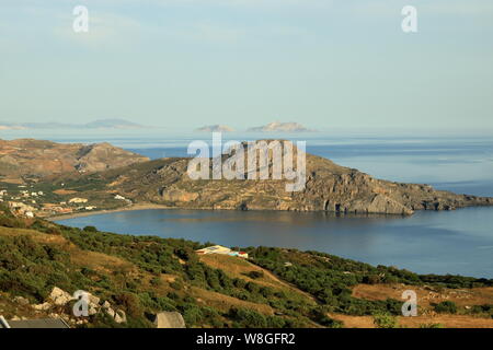 L'île de Crète, belle plage et village de pêcheurs de Plakias. Grèce Banque D'Images
