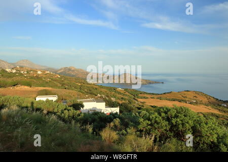 L'île de Crète, belle plage et village de pêcheurs de Plakias. Grèce Banque D'Images