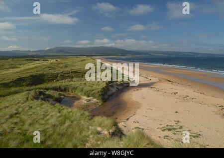 Coul Liens, une zone de terre de dunes sur la côte est de l'Ecosse, a été en 2017 l'objet d'une application de planification d'un nouveau terrain de golf de 18 trous. Banque D'Images