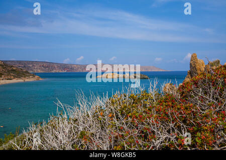 Plage - destination touristique populaire en Crète, Grèce Banque D'Images