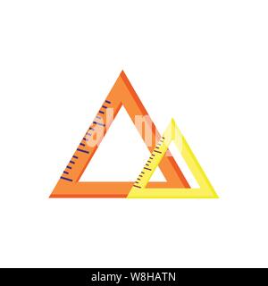 Ensemble de règles d'alimentation scolaire triangle vecteur icône isolé illustration design Illustration de Vecteur