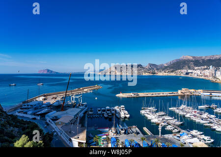 Mediterranean Resort Calpe Costa Blanca près de Valence en Espagne, l'Europe de l'Ouest Banque D'Images