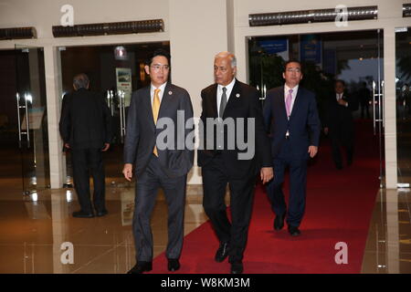 Lee Jae-yong, Vice-président de Samsung Electronics, arrive au banquet pour marquer le 15e anniversaire de Forum de Boao pour l'Asie Conférence annuelle à Qi Banque D'Images