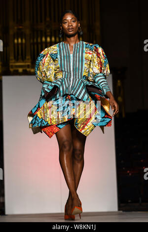 Londres, Royaume-Uni. 09Th Aug 2019. La Semaine de la mode africaine 2019 AFWL2019 Londres # - coulisses à Freemasons Hall, le 9 août 2019, Londres, Royaume-Uni. Credit Photo : Alamy/Capital Live News Banque D'Images