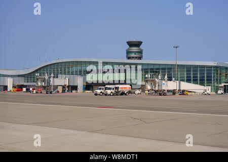 La VILLE DE QUÉBEC, QUÉBEC, CANADA - LE 26 JUILLET 2019 : La ville de Québec l'Aéroport International Jean Lesage. Banque D'Images