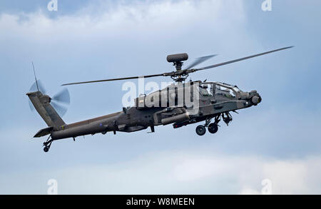 Base de l'armée de l'air hélicoptère de combat Apache AH1 au Royal International Air Tattoo 2019 Banque D'Images