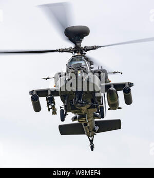 Base de l'armée de l'air hélicoptère de combat Apache AH1 au Royal International Air Tattoo 2019 Banque D'Images