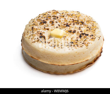 Les crumpets géant isolé sur fond blanc Banque D'Images