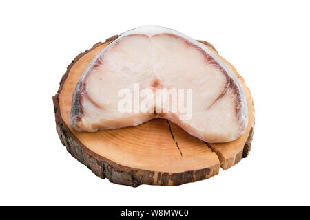 Steak de Requin bleu congelé isolated on white Banque D'Images