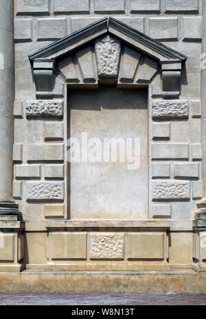 Détail de la Cortile, Cour d'honneur ou cour du Palazzo Te, à Mantoue, Italie, construit en 1524-34 le style maniériste, architecte Giulio Romana Banque D'Images