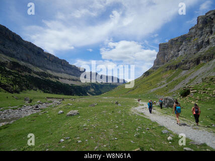 Sentier de randonnée à l'Ordesa y Monte Perdido, à Huesca, Espagne Banque D'Images