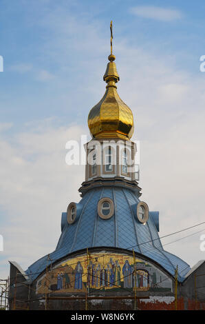 Travaux de restauration en cours dans la Cathédrale de l'Assomption de la Vierge, Tachkent, Ouzbékistan Banque D'Images