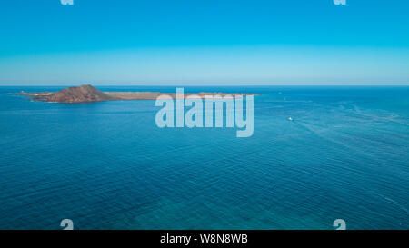 Vue aérienne de l'île de Lobos, fuerteventura , canaries Banque D'Images