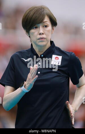 Grande Tortue Fukaya, Saitama, Japon. 10 août, 2019. Kumi Nakada (JPN), le 10 août 2019 - Volley-ball : match amical entre le Japon 3-0 le Taipei chinois à Fukaya Grande Tortue, Saitama, Japon. Credit : Sho Tamura/AFLO SPORT/Alamy Live News Banque D'Images