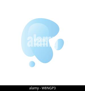 Motion fluide amibe abstract background paper cut Illustration de Vecteur