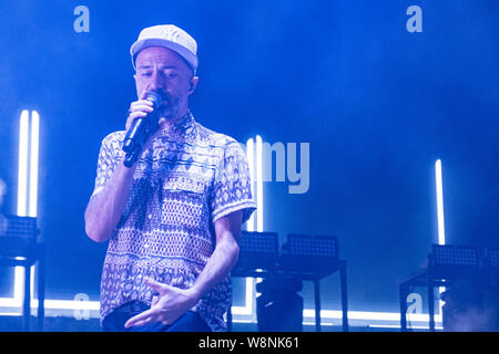 San Benedetto del Tronto, Italie. 09Th Aug 2019. Samuel Romano et Subsonica effectue sur scène l'été 2019 Tour 8 Subsonica. (Photo par Andrea Tony Owoeri/Pacific Press) Credit : Pacific Press Agency/Alamy Live News Banque D'Images