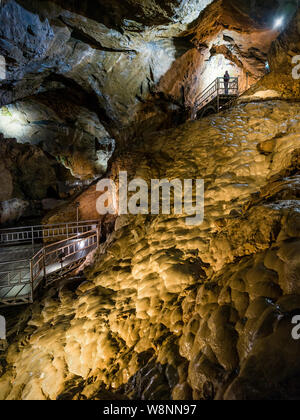 Formation de calcaire souterrain énorme système de grottes Hwanseon en coréen Banque D'Images