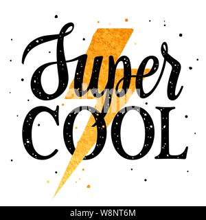 Super slogan typographie pour t-shirt print design, graphic tee tendance avec des slogan et d'eclair, vector Illustration de Vecteur