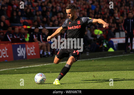 Londres, Royaume-Uni. 10 août, 2019. La Jordanie des cousins de Stoke City en action. Match de championnat Skybet EFL, Charlton Athletic v Stoke City à la vallée à Londres le samedi 10 août 2019. Cette image ne peut être utilisé qu'à des fins rédactionnelles. Usage éditorial uniquement, licence requise pour un usage commercial. Aucune utilisation de pari, de jeux ou d'un seul club/ligue/dvd publications. pic par Steffan Bowen/Andrew Orchard la photographie de sport/Alamy live news Crédit : Andrew Orchard la photographie de sport/Alamy Live News Banque D'Images