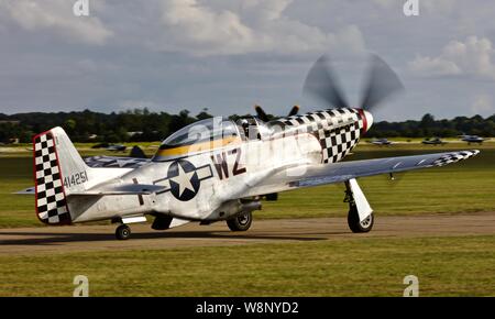North American TF51D Coupe 'contraire Mary' (G-L À TFSI) au 2019 Flying Legends Airshow Banque D'Images