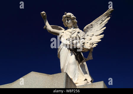 L'ancien cimetière de Recoleta, avec ses tombeaux, mausolées, et sculptures, est l'une des meilleures destinations touristiques à Buenos Aires, Argentine Banque D'Images