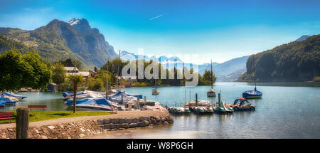 La Suisse 01 Juin 2019 - lac de Walenstadt Banque D'Images