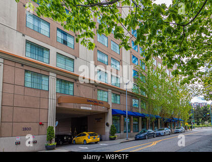 L'hôtel Springhill Suites by Marriott Hotel à Seattle, Washington Banque D'Images