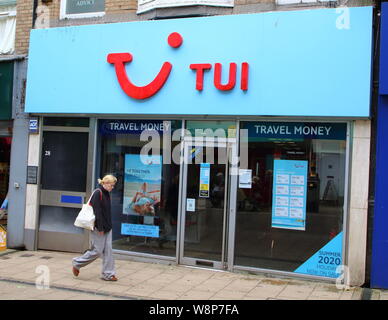 10 août 2019, Paignton, Devon, Royaume-Uni : TUI Travel shop vu sur la high street, dans le Devon. (Crédit Image : © Keith Mayhew/SOPA des images à l'aide de Zuma sur le fil) Banque D'Images