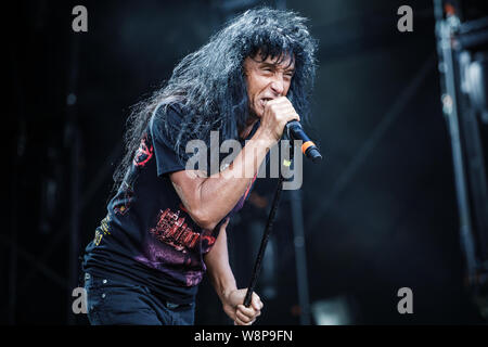 L'anthrax en concert sur la scène du Bloodstock Open Air Festival, UK, 10 août 2019. Banque D'Images