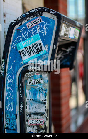 Un voyage au graffiti ruelle dans le centre-ville de Toronto, Canada, à l'été 2019 Banque D'Images