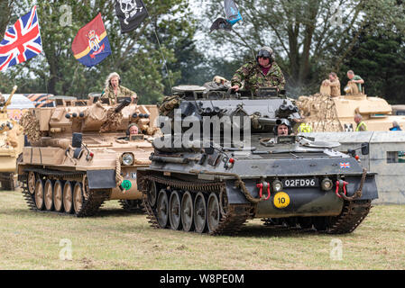 L'écho de l'histoire spectacle militaire à Purleigh, Essex, UK organisé par l'Association de véhicules militaires historiques d'Essex. Militaire Armée Britannique Ex Scorpion Banque D'Images