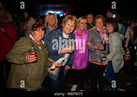 Falls Park Belfast, Ulster, Irlande 11 Août, 2019. Certains des 12 000 fans qui ont assisté à leur Boyzone concert au Festival de l'Ouest de Belfast. Ceci pour être les bandes dernier concert sur l'île ou l'Irlande Crédit : Bonzo/Alamy Live News Banque D'Images