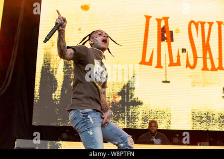 Le rappeur américain Lil Skies effectuant à jour de Festival 1 à l'ENP Amphithéâtre à Vancouver, C.-B. le 15 juin, 2019 Banque D'Images