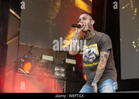 Le rappeur américain Lil Skies effectuant à jour de Festival 1 à l'ENP Amphithéâtre à Vancouver, C.-B. le 15 juin, 2019 Banque D'Images