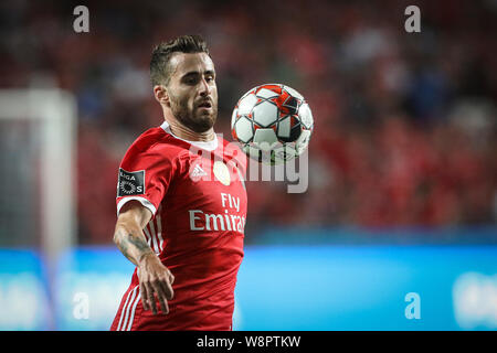 Lisbonne, Portugal. 10 août, 2019. Rafa Silva de SL Benfica en action au cours de la Ligue n° 2019-2020 footballl match entre SL Benfica vs FC Paços de Ferreira. (Score final : SL Benfica 5 - 0 FC Paços de Ferreira) Credit : SOPA/Alamy Images Limited Live News Banque D'Images