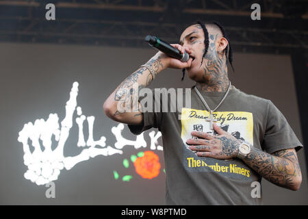 Le rappeur américain Lil Skies effectuant à jour de Festival 1 à l'ENP Amphithéâtre à Vancouver, C.-B. le 15 juin, 2019 Banque D'Images